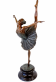 bronzov socha Tanen figura na mramorovm podstavci 31 - pohled 1 - www.colormarket.cz