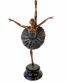 bronzov socha Tanen figura na mramorovm podstavci 31 - pohled 2 - www.colormarket.cz