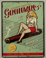 retro kovov� cedule na ze� Gentleman 1