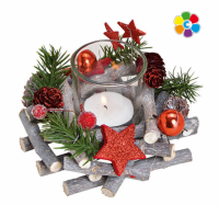 vánoční svícen na čajovou svíčku 2 - www.colormarket.cz