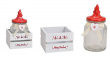 sklen�n� d�za v d�ev�n�m stoj�nku s v�no�n�m motivem 1 - www.colormarket.cz