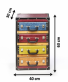 komoda se �ty�mi z�suvkami ve tvaru kufr� 7 - pohled 4 - www.colormarket.cz