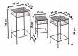 sada kovov�ch stolk� na kv�tiny 15 - pohled 3 - www.colormarket.cz