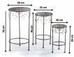 sada kovov�ch stolk� na kv�tiny 18 - pohled 4 - www.colormarket.cz