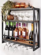 police na v�no kombinace kov, mangov� d�evo 17 - pohled 1 - www.colormarket.cz