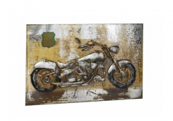 kovov obraz s 3D motivem motorka a Route 66 25 - pohled 1 - www.colormarket.cz