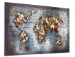 kovov� obraz s 3D motivem Mapa sv�ta 32 - pohled 1 - www.colormarket.cz