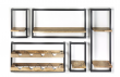 sada polic s reg�lem na na v�no kombinace d�evo, kov 35 - pohled 1 - www.colormarket.cz