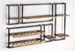 sada polic s reg�lem na na v�no kombinace d�evo, kov 35 - pohled 2 - www.colormarket.cz