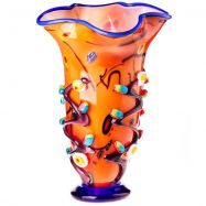 sklen�n� v�za v murano stylu 29