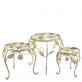 sada t�� kovov�ch stolk� na kv�tiny ve vintage stylu 35 - pohled 1 - www.colormarket.cz