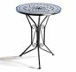sada kovov� stolek s mozaikou a dv� kovov� �idle 23 - pohled 2 - www.colormarket.cz