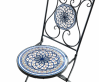 sada kovov� stolek s mozaikou a dv� kovov� �idle 23 - pohled 4 - www.colormarket.cz