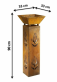 dekorativn� vintage kovov� sloup, stojan na kv�tiny 39 - pohled 2 - www.colormarket.cz