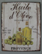 retro kovov� cedule na ze� 8